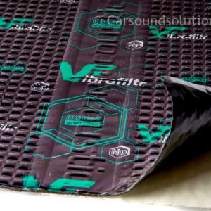 1.5mm VibroFiltr sound deadening mats (black foil finish with butyl rubber underside shown)