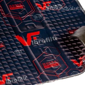 4mm VibroFiltr sound deadening mats (black foil finish with butyl rubber underside shown)