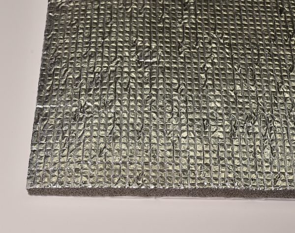 8mm PPE ECO Closed Cell Foam with Foil (single sheet top view close up)