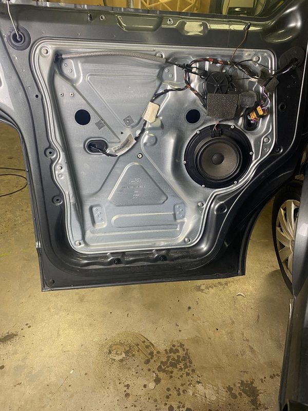 Van door with the plastic door card removed