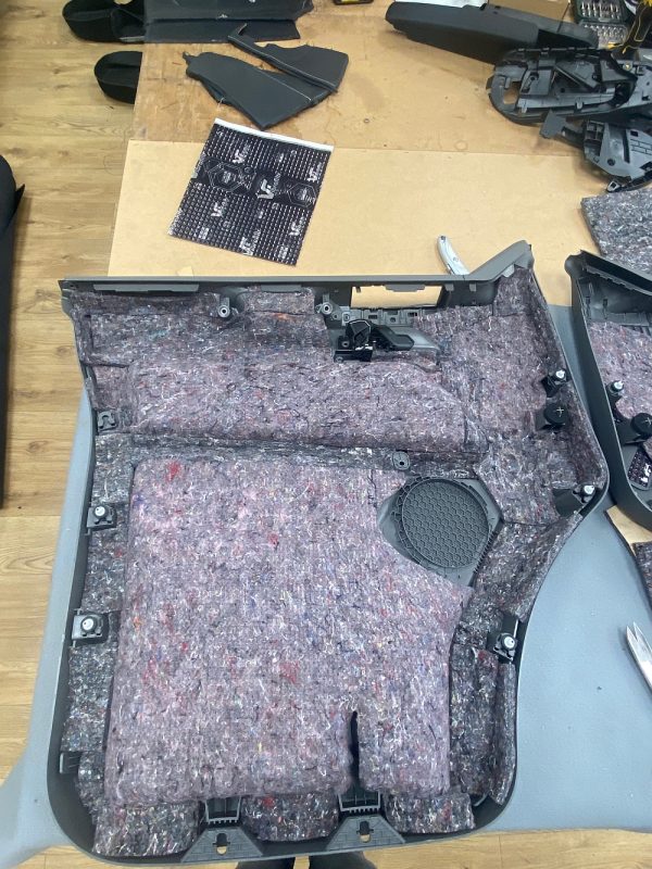 12mm acoustic felt fitted over the whole van door card