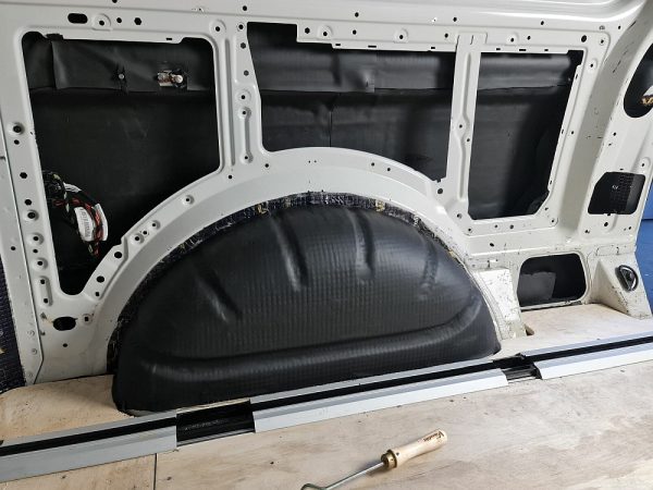 10mm ST-Mat insulating a van wheel arch